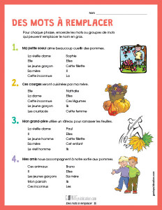 Des mots à remplacer