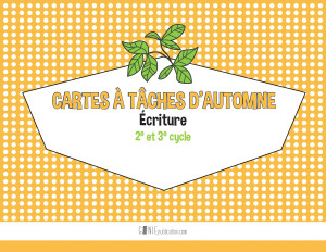 Cartes à tâches d'automne – Écriture