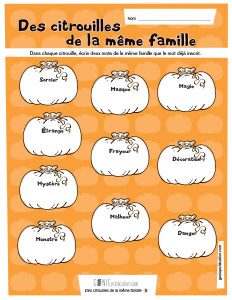 Des citrouilles de même famille