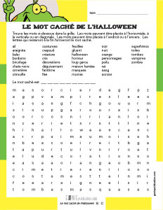 Le mot caché de l'Halloween