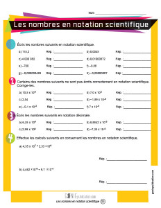 Les nombres en notation scientifique