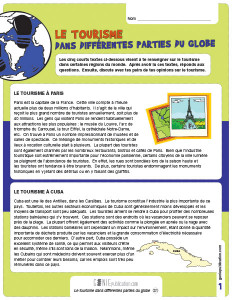Le tourisme dans différentes parties du monde