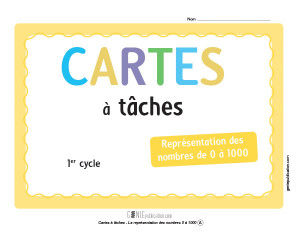 Cartes à tâches – Représentation des nombres de 0 à 1000