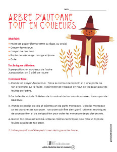 Arbre d'automne tout en couleurs