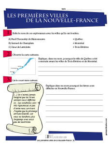 Les premières villes de la Nouvelle-France
