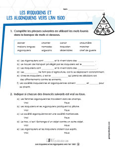 Les Iroquoiens et les Algonquiens vers l'an 1500