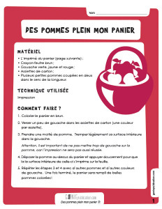 Des pommes plein mon panier