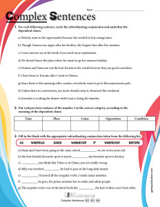 Complex Sentences