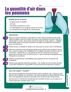 La quantité d'air dans tes poumons