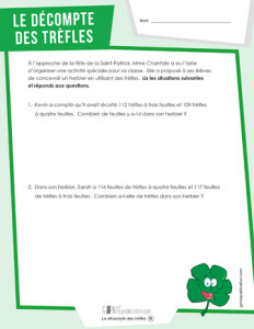 Le décompte des trèfles