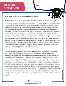 Une histoire du premier avril