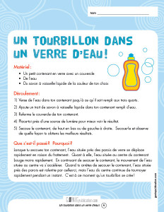 Un tourbillon dans un verre d'eau