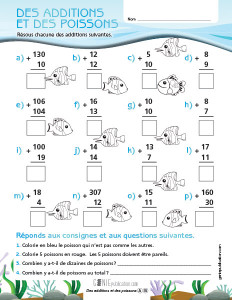 Des additions et des poissons