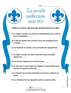 La société québécoise vers 1905