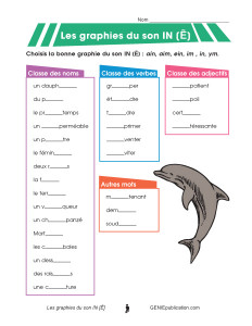Les graphies du son IN