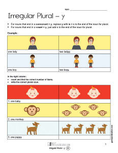 Irregular Plural – Y