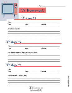 TV Homework