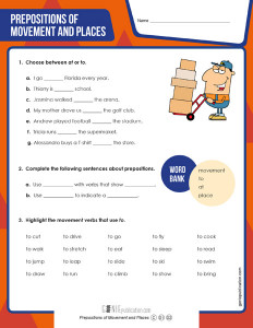 Preposition of Movement and Places