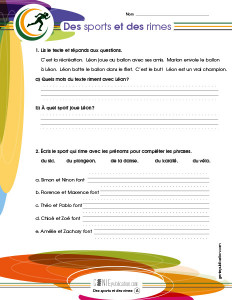 Des sports et des rimes