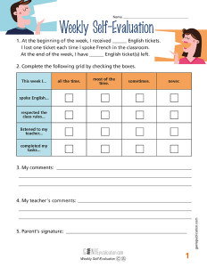 Weekly Self-Evaluation