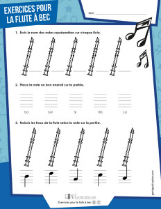 Exercices pour la flute à bec