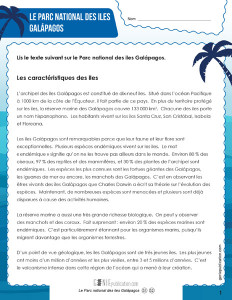 Le Parc national des iles Galápagos