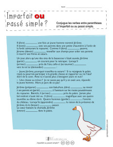 Imparfait ou passé simple