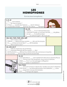 Les homophones