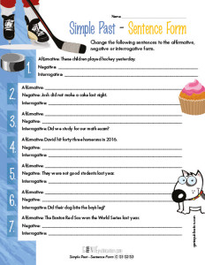 Simple Past – Sentence Form