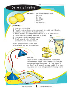 De l'encre invisible