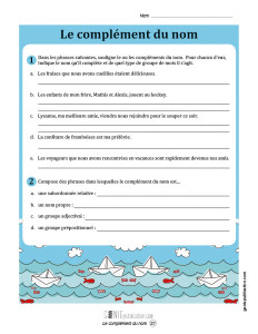 Le complément du nom