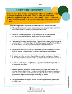 Les procédés argumentatifs