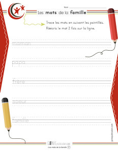 Les mots de la famille
