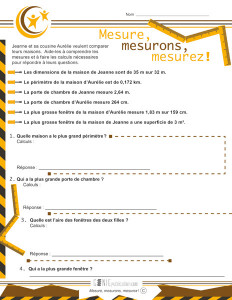 Mesure, mesurons, mesurez !