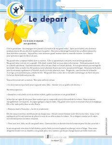 Le départ