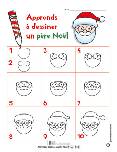 Apprends à dessiner un père Noël