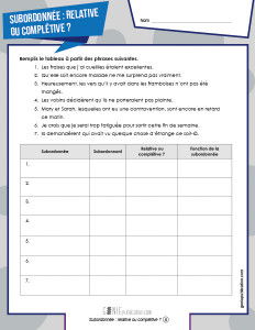 Subordonnée : relative ou complétive ?