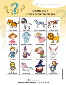 Devine qui ? – Drôles de personnages