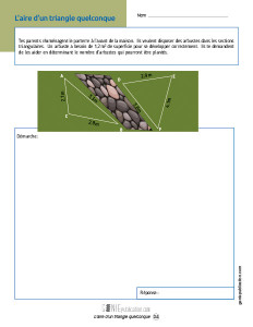 L'aire d'un triangle quelconque