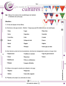 Un monde de cultures !