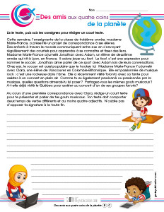 Des amis aux quatre coins de la planète
