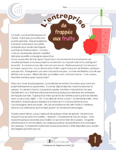 L'entreprise de frappés aux fruits