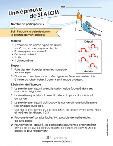 Une épreuve de slalom
