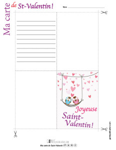 Ma carte de Saint-Valentin