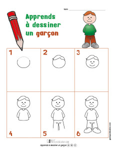 Apprends à dessiner un garçon