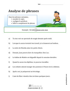 Analyse de phrases