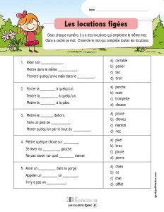 Les locutions figées