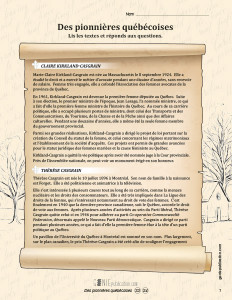 Des pionnières québécoises
