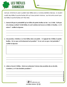 Les trèfles chanceux