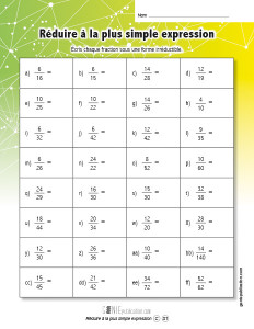 Réduire à la plus simple expression